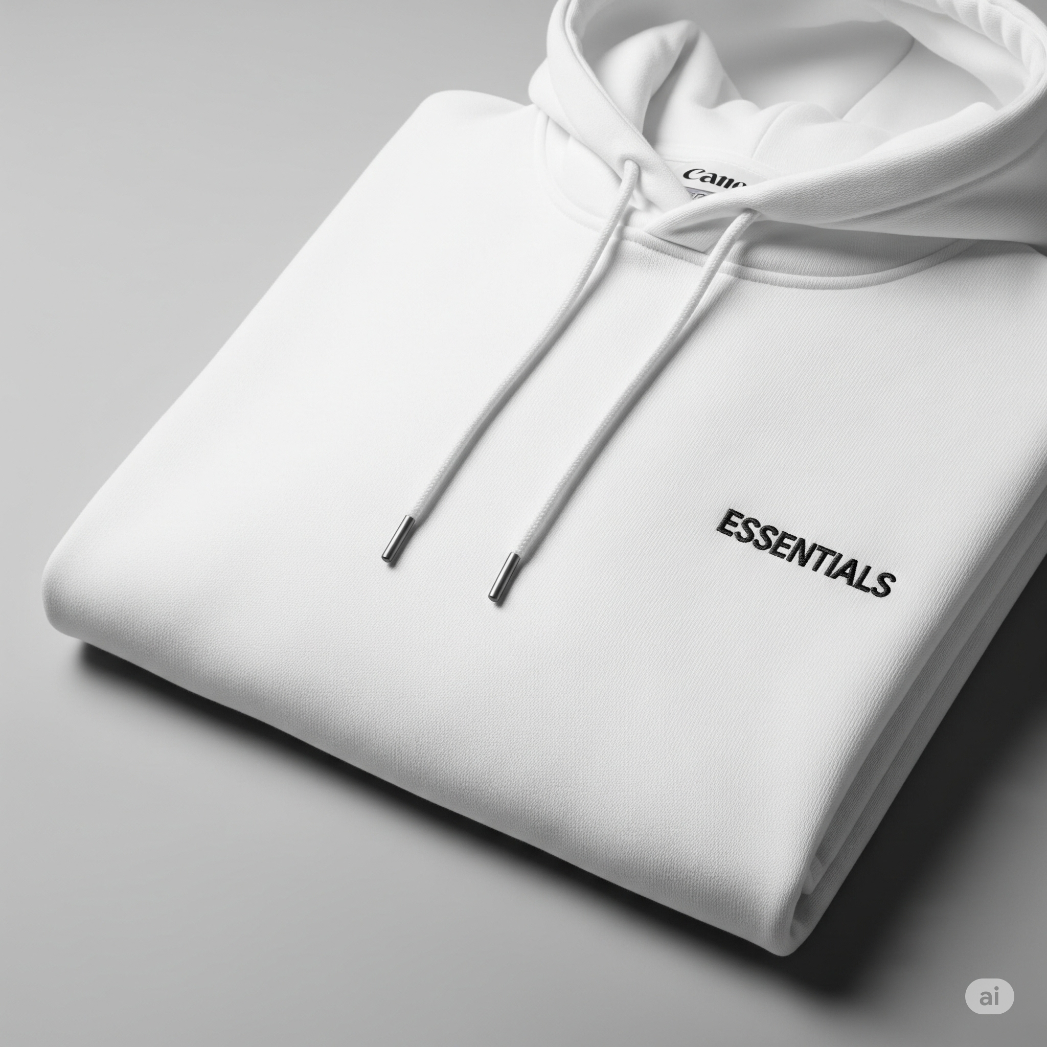 white essentials hoodie